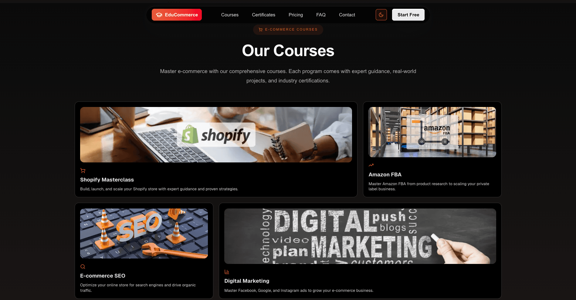 E-commerce Education Screenshot 3